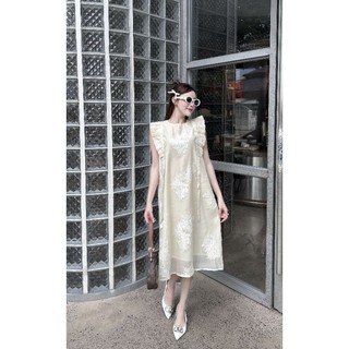 ĐẦM MAXI PHỐI TAY XẾP LI THIẾT KẾ