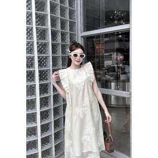 ĐẦM MAXI PHỐI TAY XẾP LI THIẾT KẾ