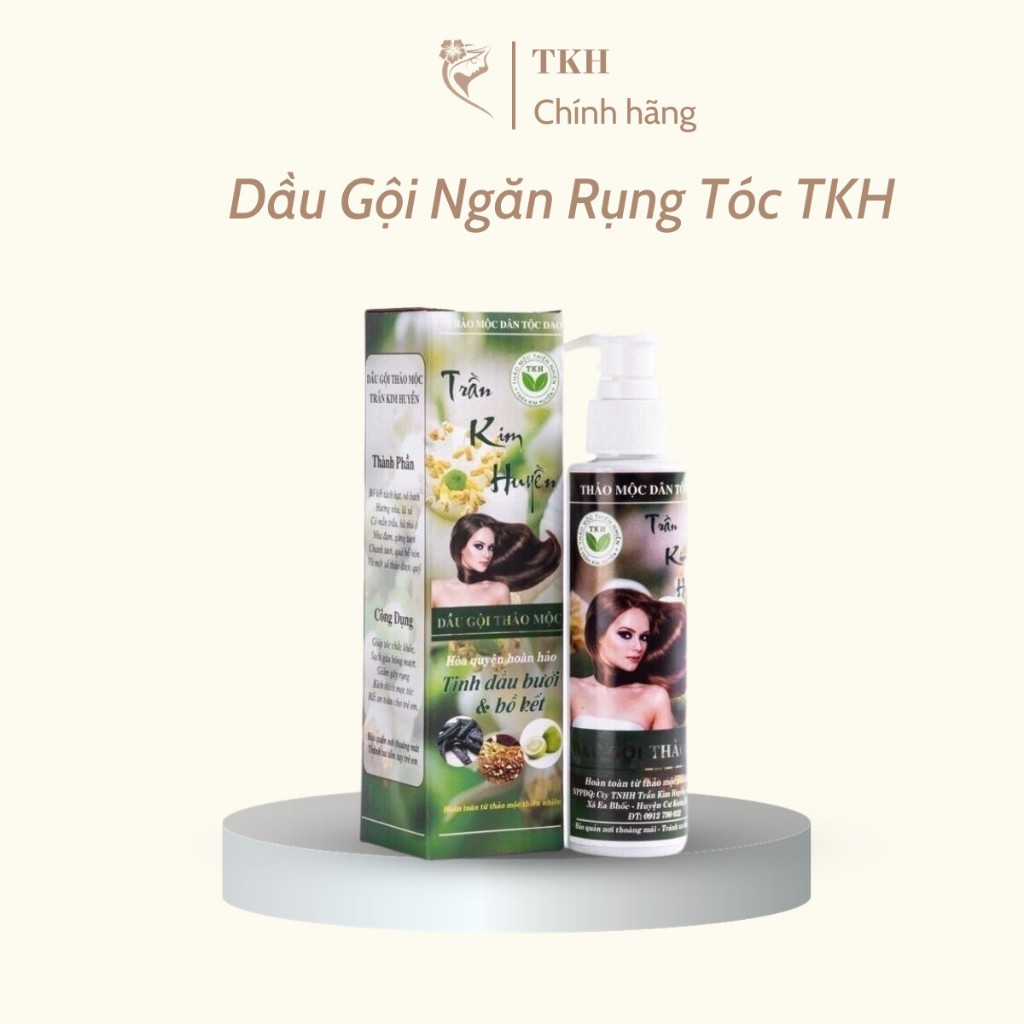 Dầu Gội Thảo Mộc Trần Kim Huyền Giảm Gãy Rụng Nhanh Mọc Tóc (Mỹ Phẩm TKH)