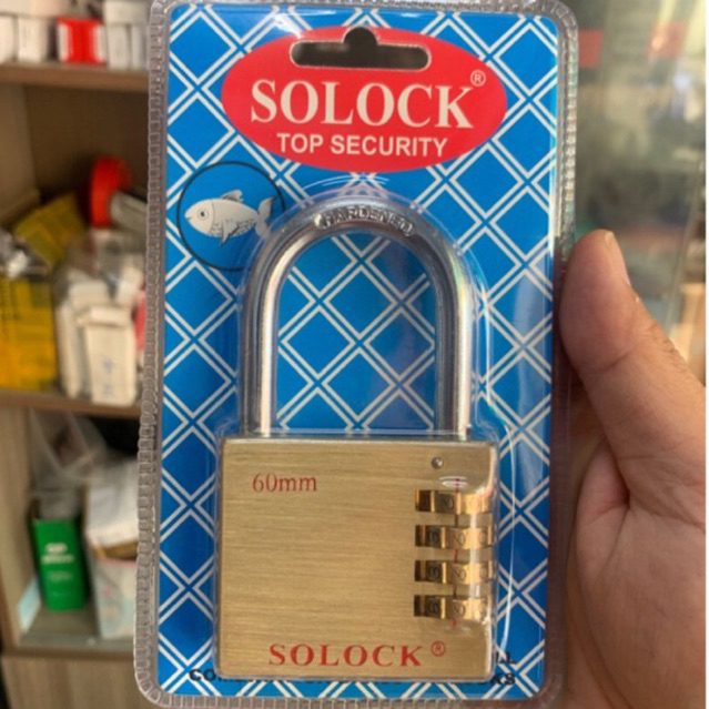 Ổ khoá số đồng 6cm Solock