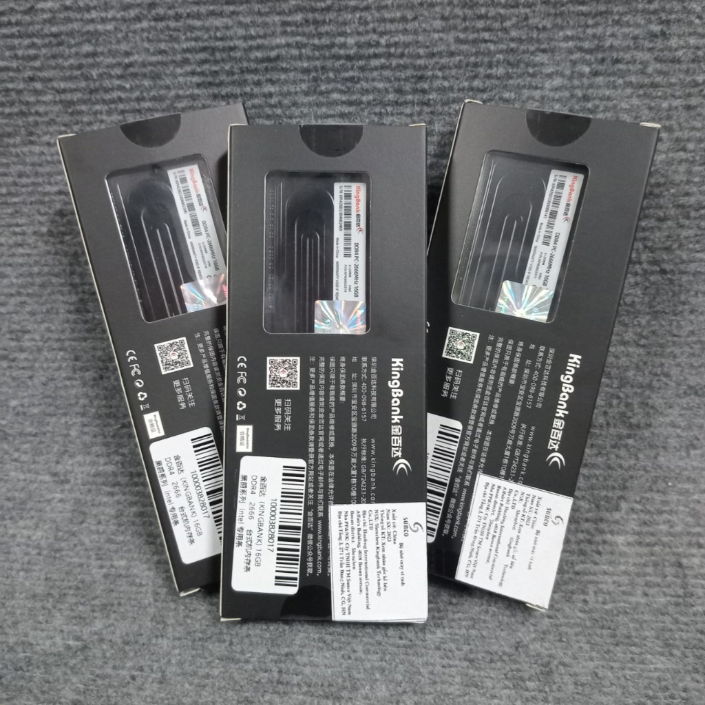 RAM PC KINGBANK 8GB/ 16GB DDR4 2666/ 3200/ 3600 MHz TẢN NHIỆT NEW BẢO HÀNH 36 THÁNG