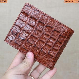 Ví Ngang 1 Mặt Vân Lưng Cá Sấu Konavis Sản Xuất || Hàng Có Giấy Tờ Nguồn Gốc Da Cá Sấu Thật
