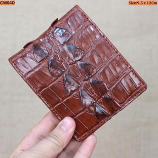 Ví Ngang 2 Mặt Vân Đuôi Cá Sấu 3 Màu Đen-Nâu-Bò || Chính Hãng Cá Sấu Konavis Sản Xuất