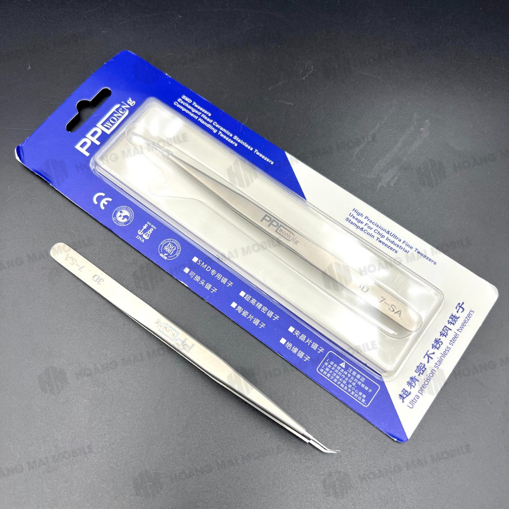 Panh nhíp PPD 3D 7-SA đầu thẳng, đầu cong