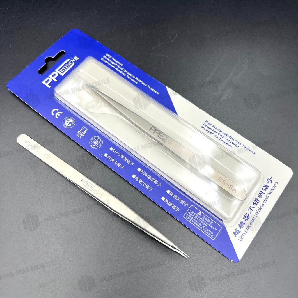 Panh nhíp PPD 3D 7-SA đầu thẳng, đầu cong