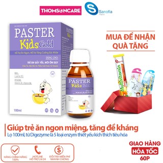 Siro ăn ngon Paster Kids Gold cho trẻ - Hỗ trợ tăng sức đề kháng, kích ăn cho bé, ăn ngon miệng - Thomsoncare