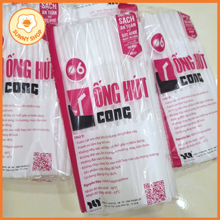 Ống hút trắng đầu bẻ cong phi 6 loại tốt