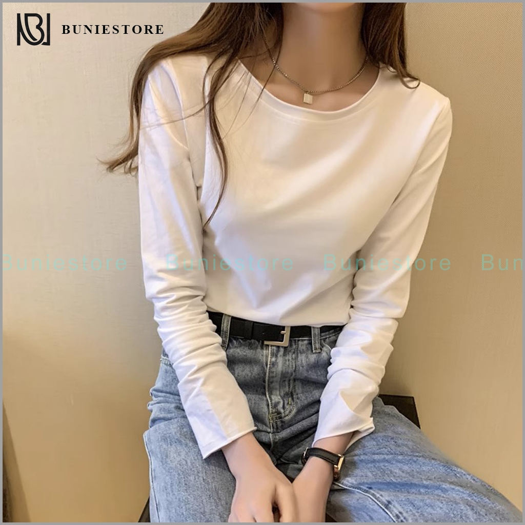 Áo thun nữ tay dài form rộng cao cấp Buniestore hàng QUẢNG CHÂU loại 1