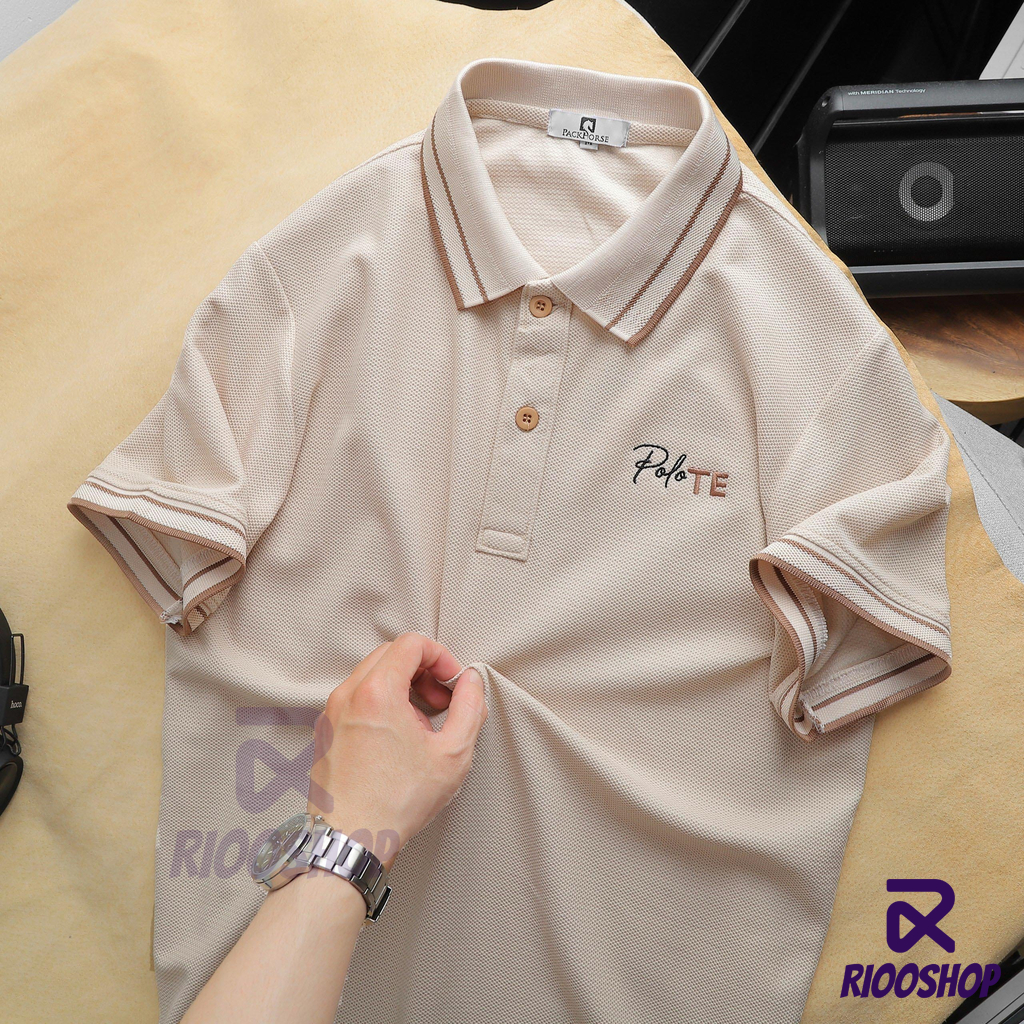 Áo thun nam có cổ, áo polo nam ngắn tay đẹp, vnxk, có size lớn, big size màu xanh, nâu RIOOSHOP RSP007