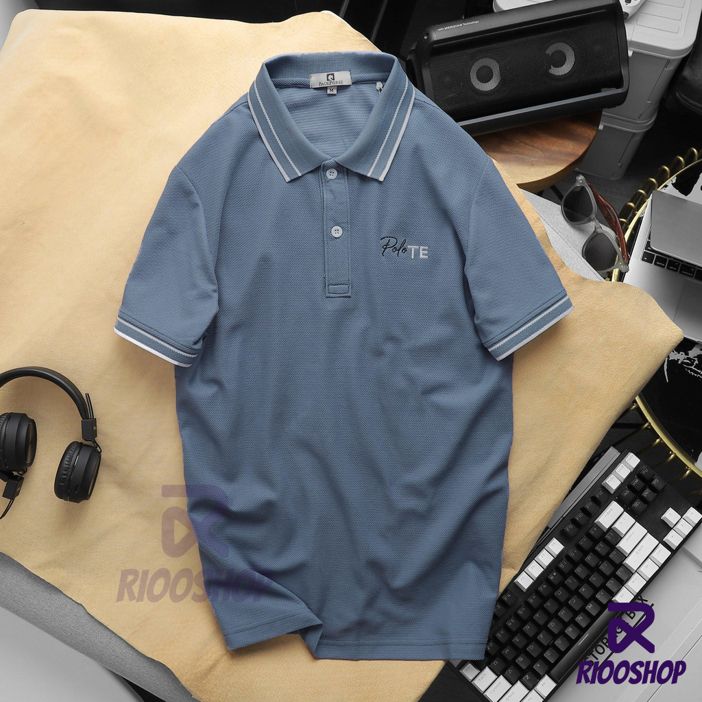 Áo thun nam có cổ, áo polo nam ngắn tay đẹp, vnxk, có size lớn, big size màu xanh, nâu RIOOSHOP RSP007