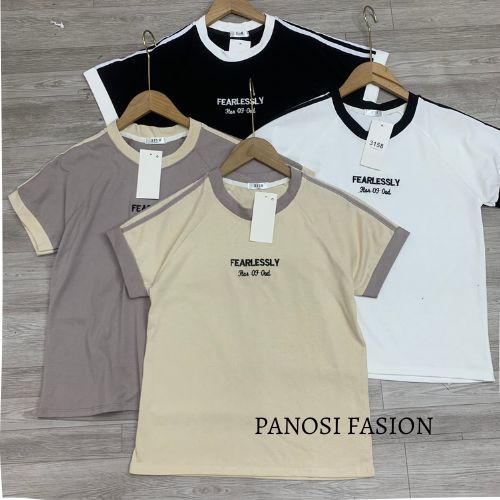Áo phông nữ áo Thun baby tee Form Fit FEARLESSLY Chất Cotton khô A777 - PANOSI