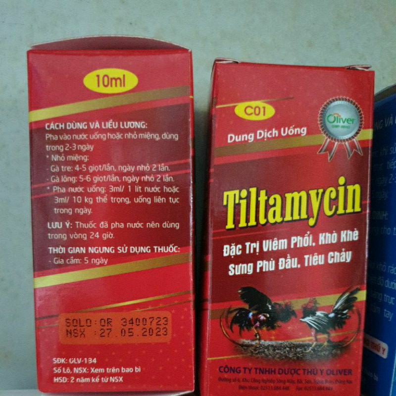 🐓 Dung dịch uống Tiltamycin 10ml