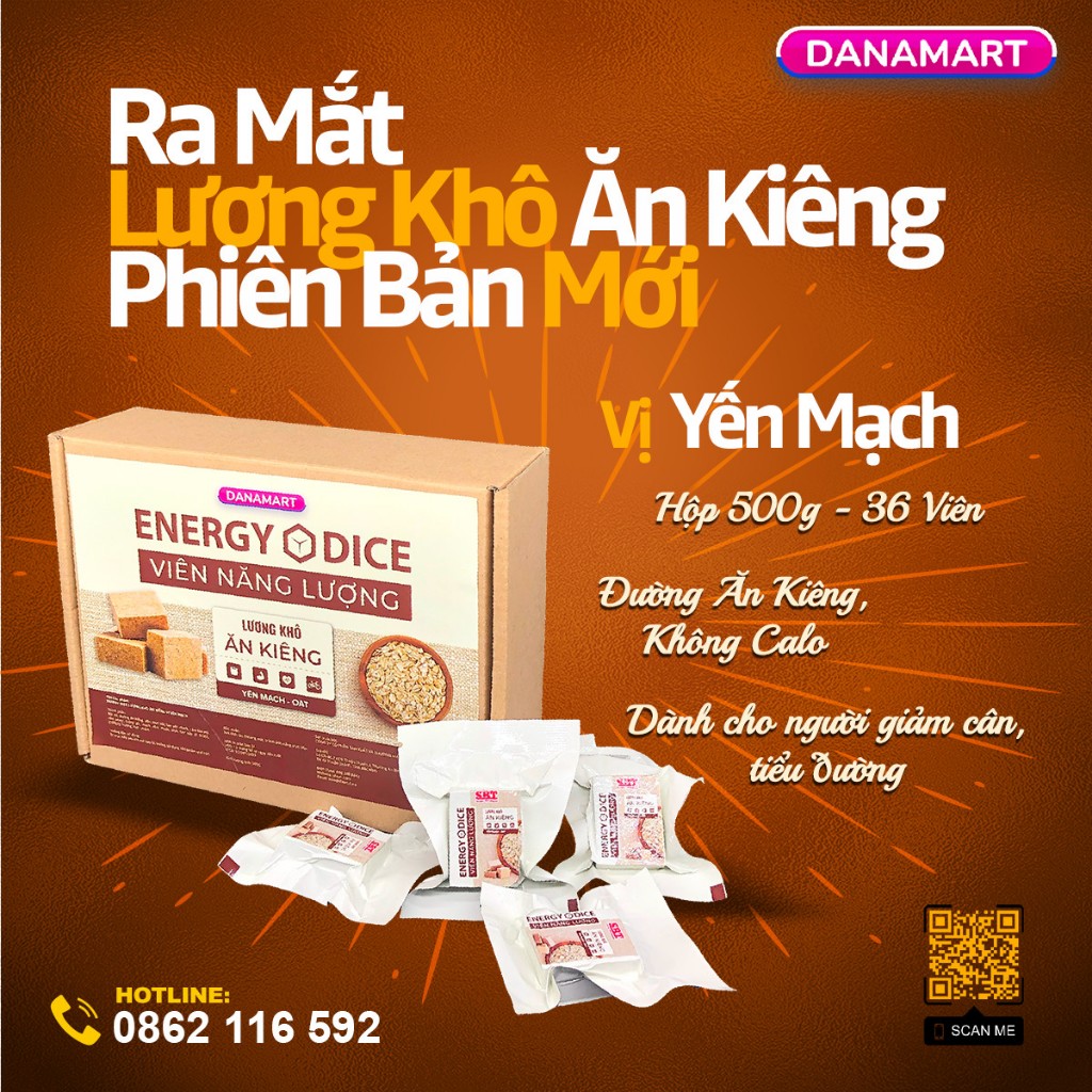 Lương Khô Mini Ăn Kiêng Không Đường SBT Việt Nam 2k 1 Viên