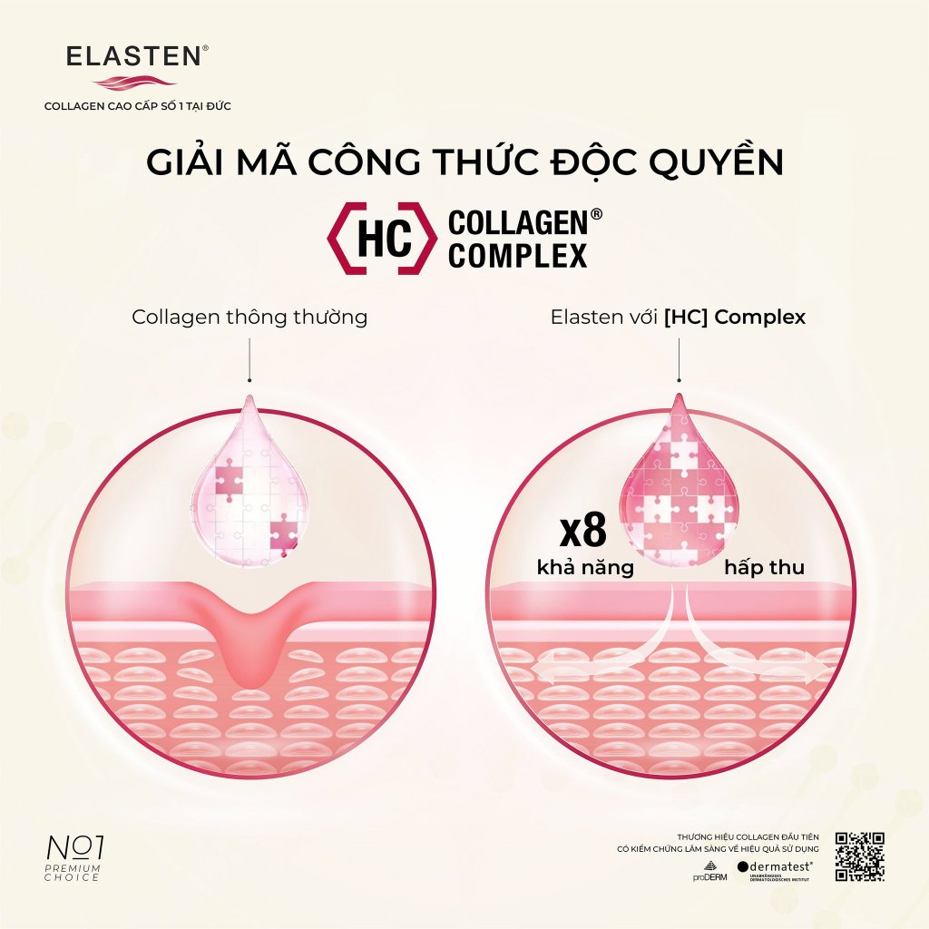 Bộ 7 Ống Collagen Elasten Giúp Da Căng Mịn, Chống Lão Hóa, Tóc Chắc Khỏe - Collagen Số 1 Tại Đức