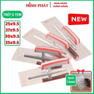 Dao trét bột sơn nước minh phát thép mạ hợp kim cán cam, dao trét bột matit móc thùng 25cm 30cm 35cm