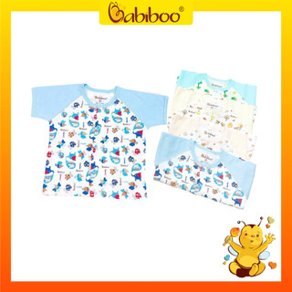 Áo sơ sinh cho bé BABIBOO vải cotton co dãn 2 chiều, mềm mịn, thấm hút mồ hôi(3-12kg)-BB61