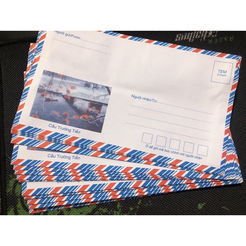 SỈ 10 TẬP=1000 chiếc PHONG BÌ- BÌ THƯ LOẠI DẦY CÓ KEO DÁN PHẢI CÓ NƯỚC