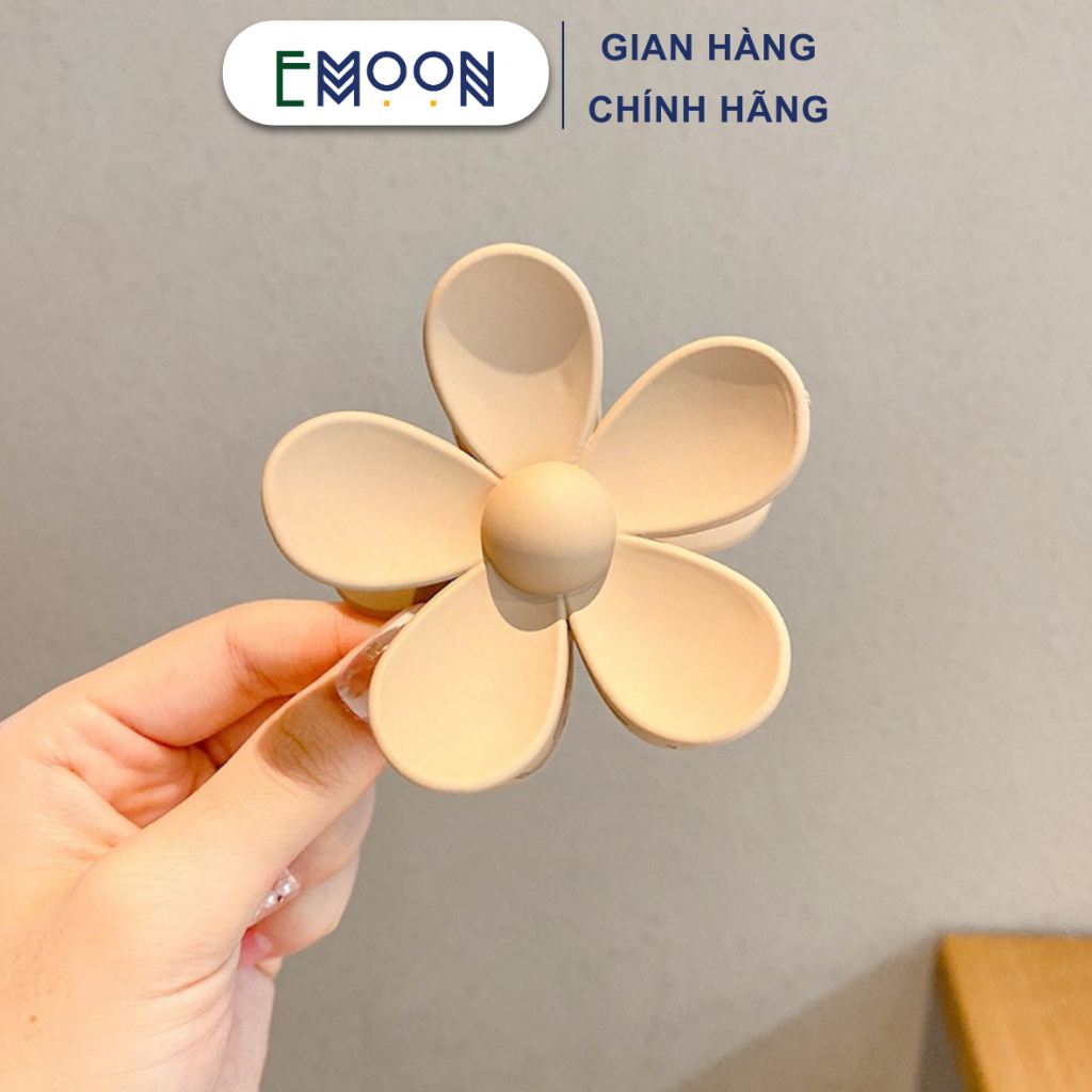 Kẹp tóc nữ Emoon, dạng càng cua chất liệu nhựa nhám cực bền kích thước lớn phong cách hàn quốc giao màu ngẫu nhiên