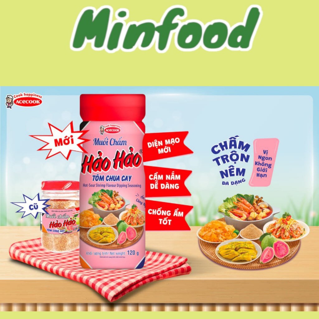 Muối Chấm Hảo Hảo Tôm Chua Cay Ăn Trái Cây Chính Hãng Hũ 120gr