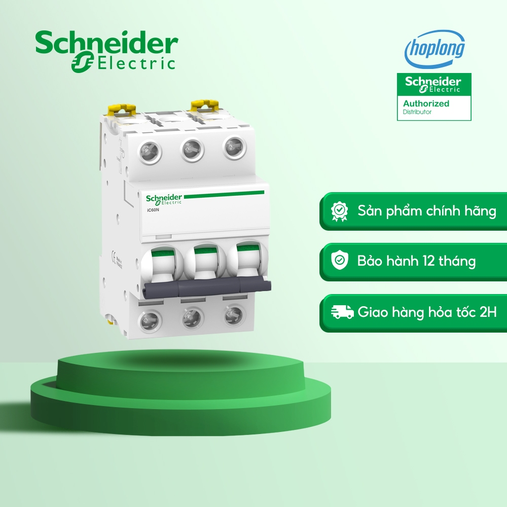 Cầu dao tự động A9F74310 Schneider - Acti9 iC60N, 3P, 10A, 6kA