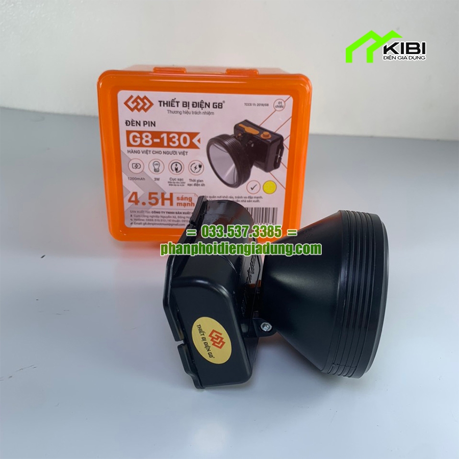 Đèn pin sạc, đèn pin đội đầu G8 130 chất lượng cao