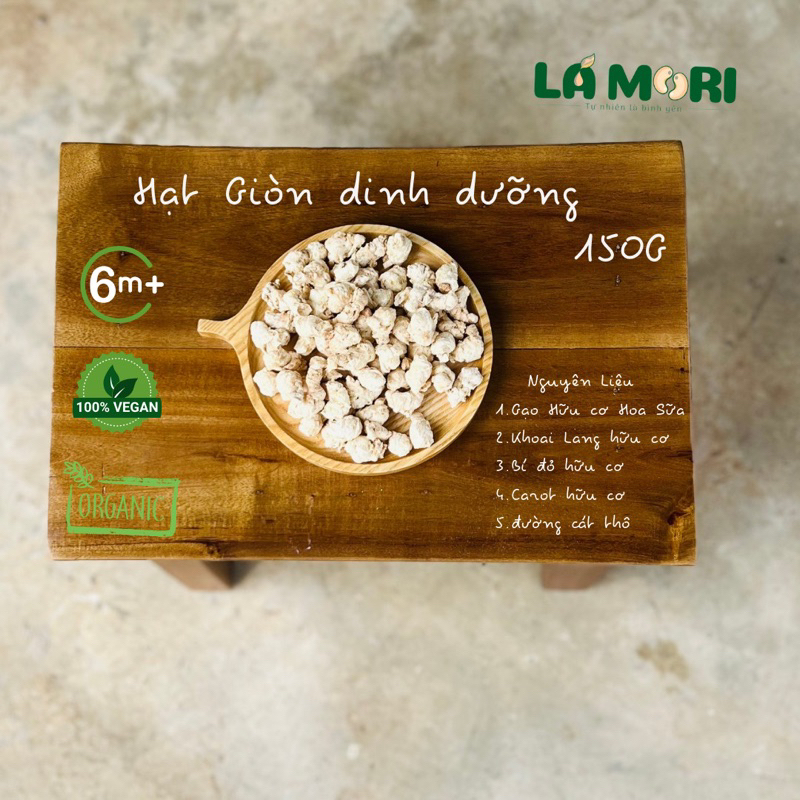 Túi 150G HẠT GIÒN DINH DƯỠNG ăn liền Lá Mori