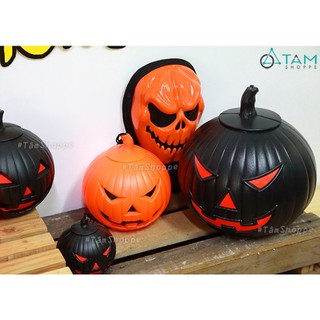 Quả bí ngô Halloween nhựa cứng cam đen nhiều cỡ TRAI-BINGO-02_TTTM