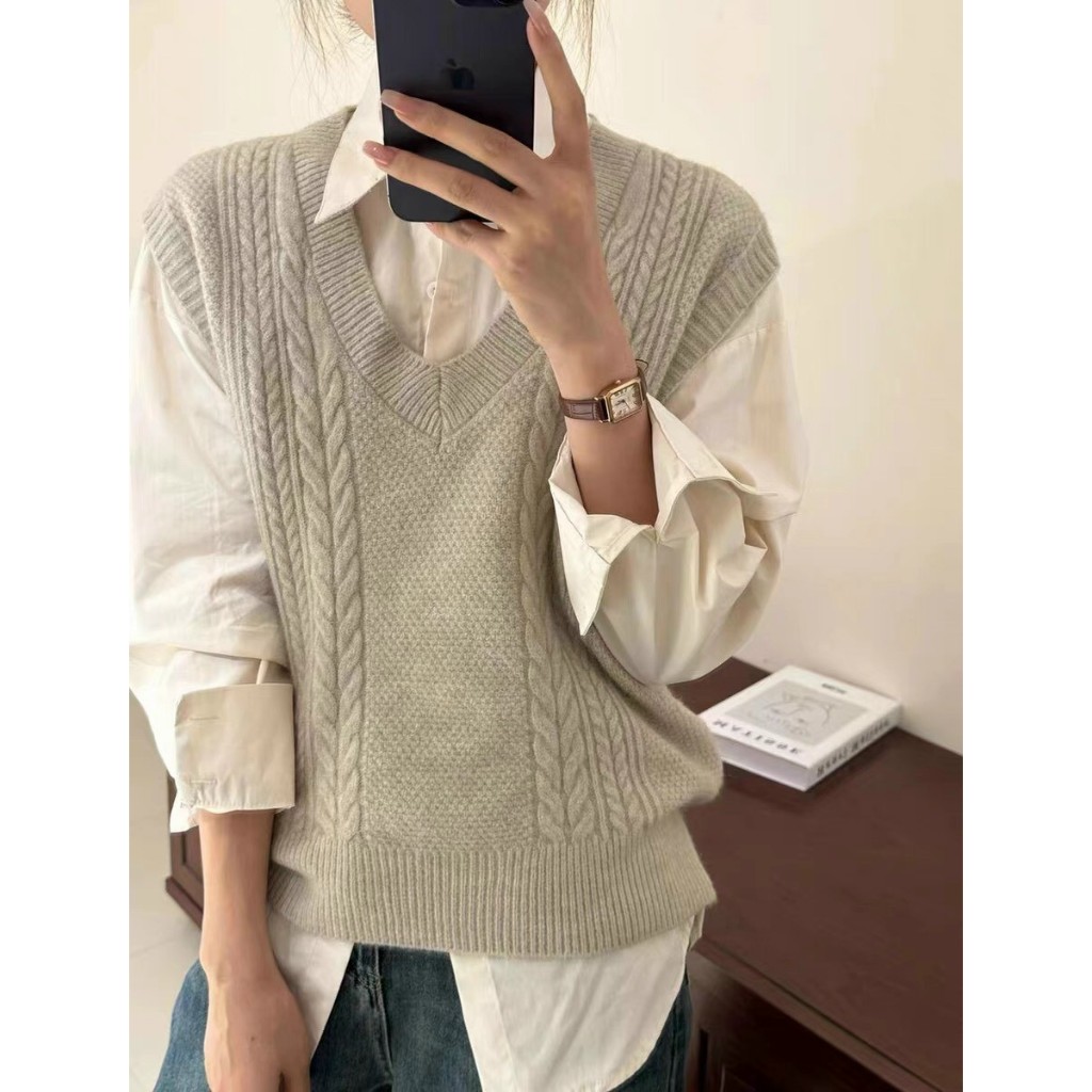 Áo len ghi lê phong cách hàn quốc chất len mềm đanh, không xù