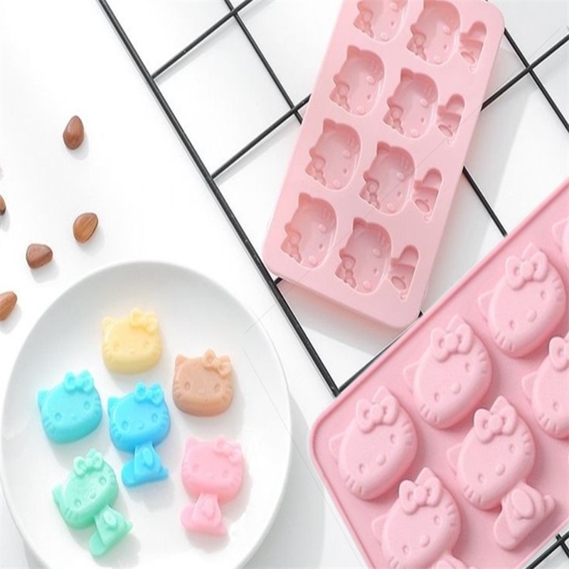 Khuôn silicon hình thân mèo Hello Kitty