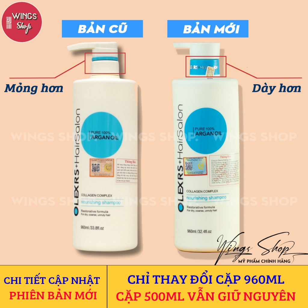 Cặp Dầu Gội Xả Olexrs Hair Salon Cho Tóc Khô Xơ, Hư Tổn, Tóc Gàu, Ngăn Rụng Tóc | Wings Shop