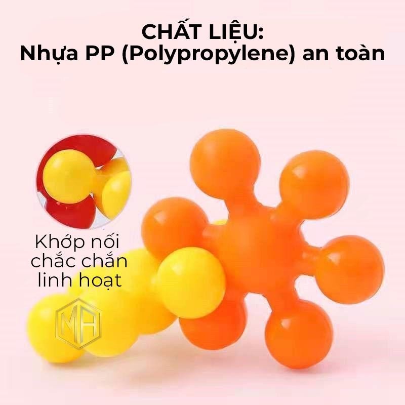 Bộ lắp ghép 3d hình hoa mai nhiều màu sắc cho bé, đồ chơi trí tuệ cho bé