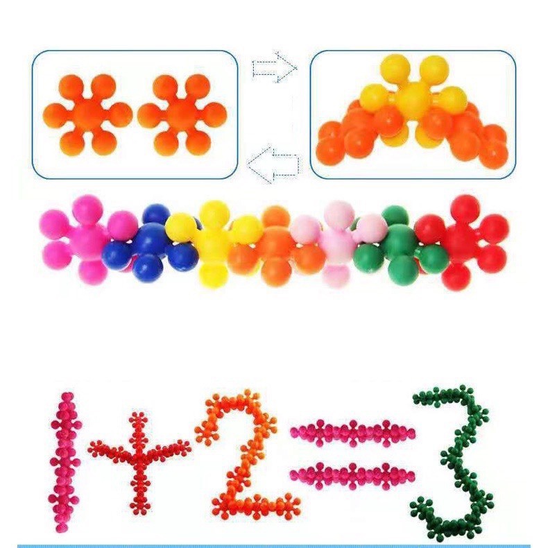 Bộ lắp ghép 3d hình hoa mai nhiều màu sắc cho bé, đồ chơi trí tuệ cho bé