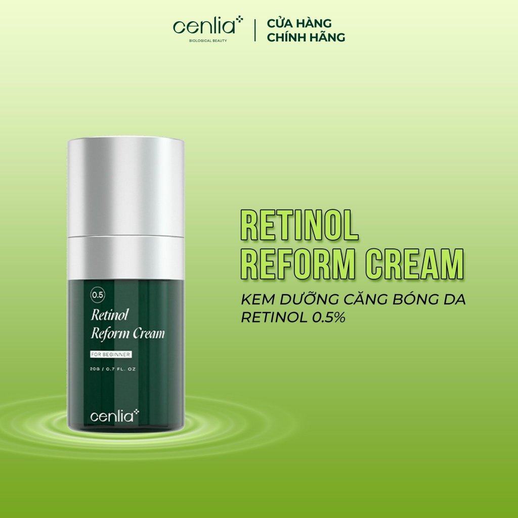 Kem Dưỡng Căng Bóng Da Retinol 0.5% Cenlia, Kem Dưỡng Trẻ Hóa Da, Mờ Vết Thâm Nám 20g