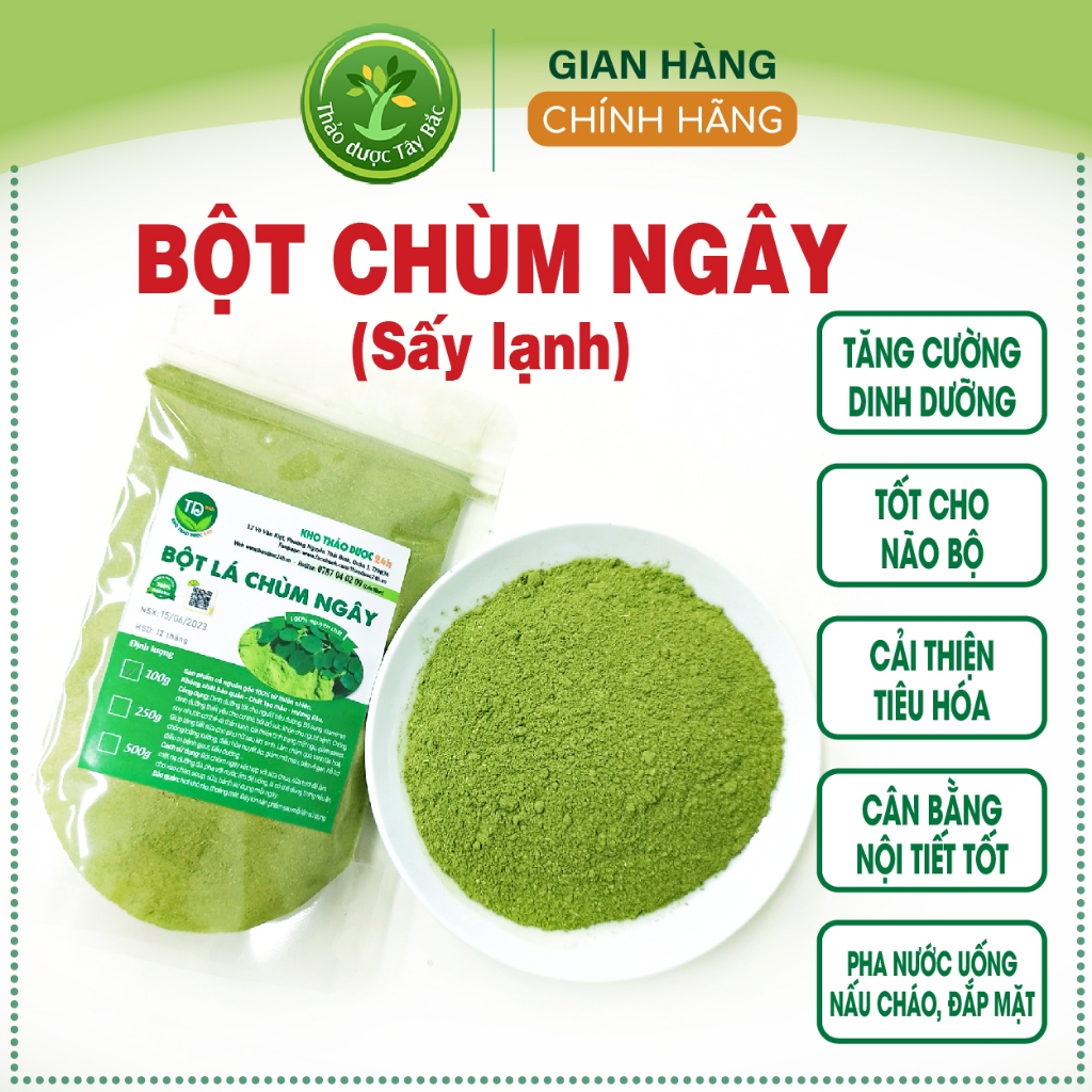 Bột lá chùm ngây Ninh Thuận, bổ sung vitamin và dưỡng chất, chống suy nhược cơ thể  I Kho thảo dược Tây Bắc