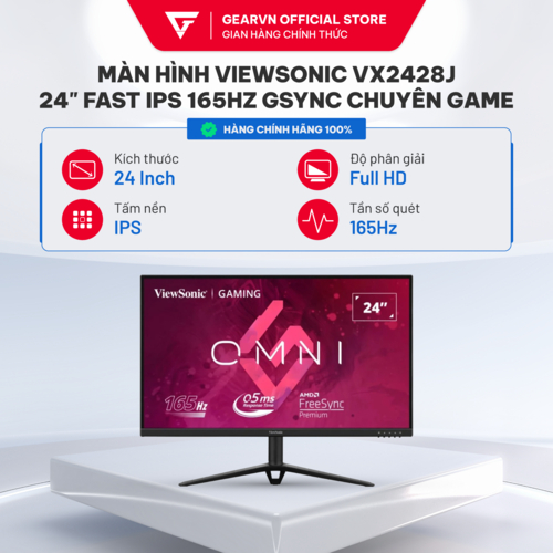 Màn hình ViewSonic VX2428J 24" Fast IPS 180Hz Gsync chuyên game
