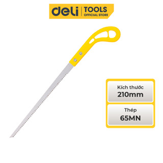 Cưa Cầm Tay Deli Cưa Gỗ, Ống Nhựa, Cắt Cành Cây, Chất Liệu Thép 65Mn Sắc Bén Kích Thước 210mm - An Toàn, Tiện Dụng