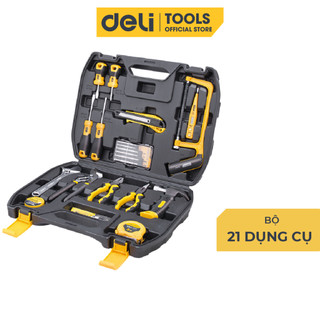 Bộ Dụng Cụ Sửa Chữa 21 Chi Tiết Deli Đầy Đủ Đồ Nghề Đa Năng Đáp Ứng Mọi Nhu Cầu Sửa Chữa Trong Gia Đình - DL1021