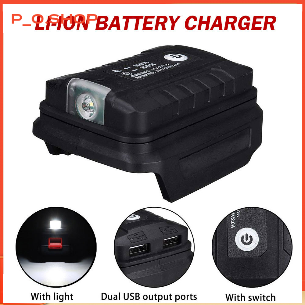 【HCM 24H】Đế Chuyển Pin Chân MAKITA VITO 5S 21V Sang USB 5V Sạc Điện Thoại[Dèn]