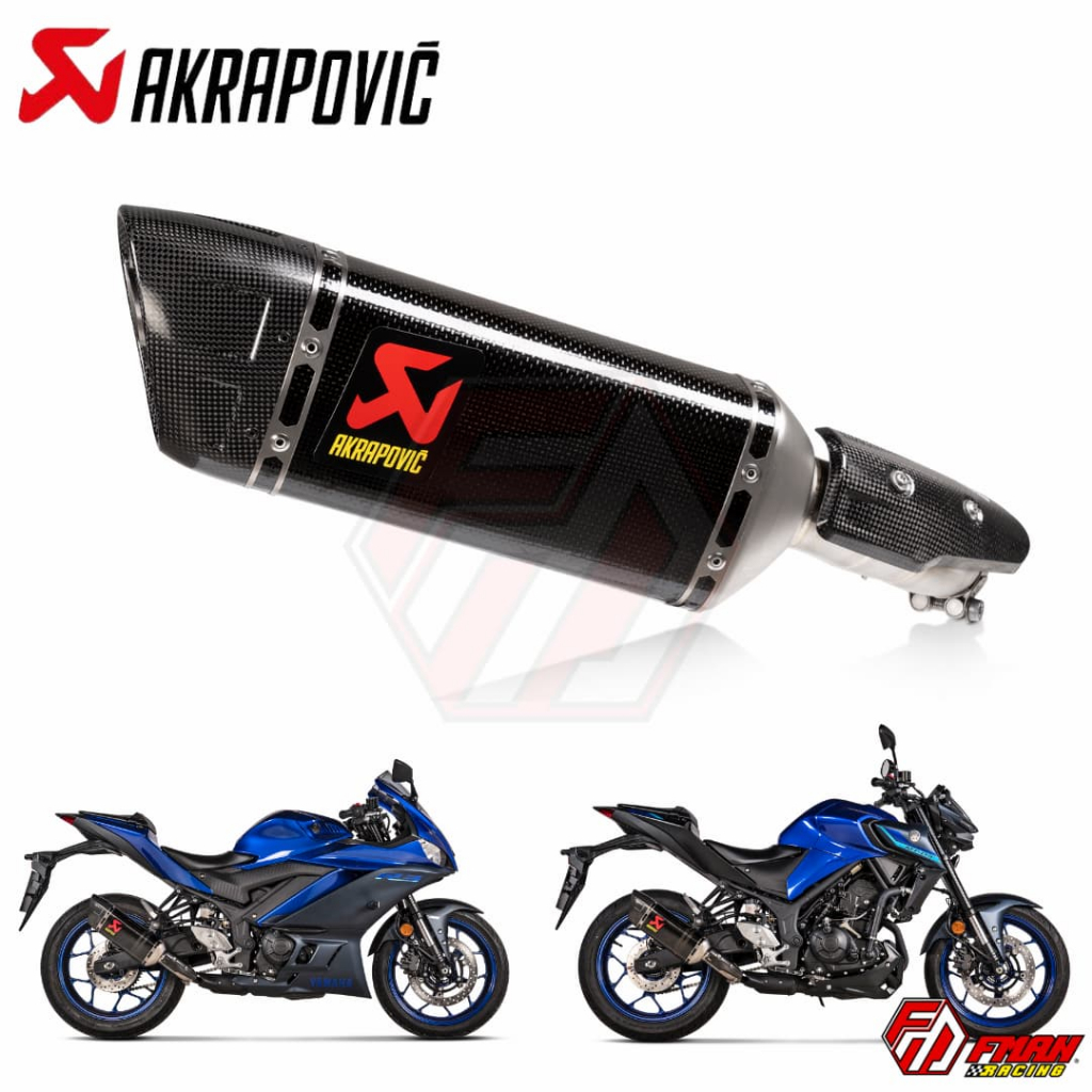 PÔ AKRAPOVIC R3 - MT03 SLIP-ON CARBON CHÍNH HÃNG 2022+