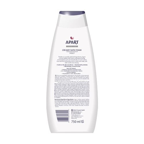 Sữa tắm tạo bọt Apart Creamy Bath Foam dưỡng ẩm da hương violet 500ml-750ml