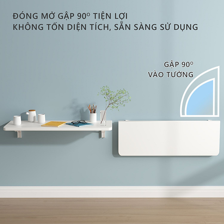 Bàn học gấp gọn thông minh có khe để đồ tiện dụng thương hiệu IGA -  GP302