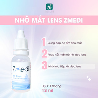 Nước nhỏ mắt lens Zmedi THÚY LENS cấp ẩm cho kính áp tròng 15ml