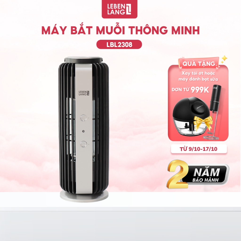 Đèn bắt muỗi Lebenlang LBL2308 thông minh 2 tần số, 8W an toàn cho cả gia đình, bảo hành 2 năm - hàng chính hãng