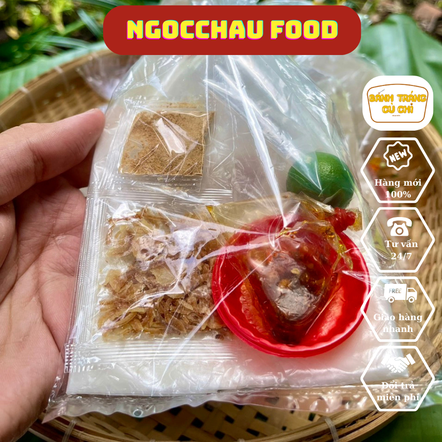 Bánh tráng sate tỏi muối sặc hành phi dẻo ngon, bánh tráng củ chi