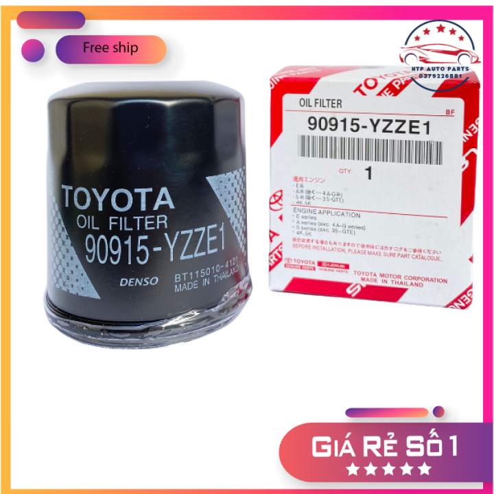 Lọc nhớt, dầu động cơ xe Toyota Vios, Wigo, Yaris, Rush, Camry, Altis, Corolla Cross, Avanza(Mã: 90915YZZE1)