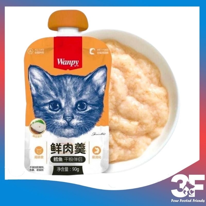 Súp Thưởng Wanpy Nắp Vặn Dễ Bảo Quản Dành Cho Mèo Gói 90g