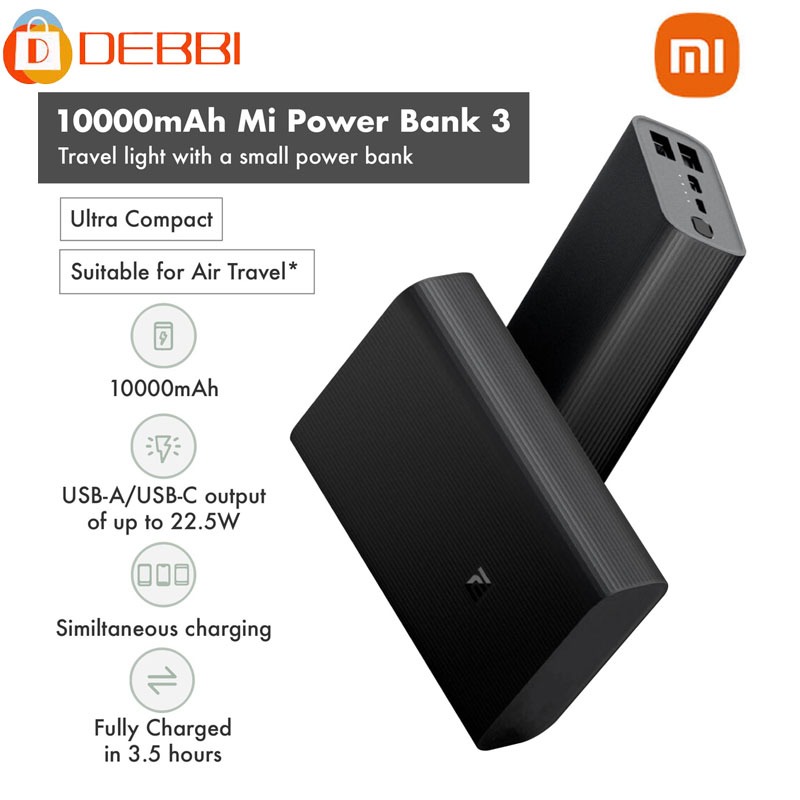 xiaomi sạc dự phòng Phiên bản bỏ túi(10000mAh) Sạc nhanh hai chiều 18W MAX PB1022ZM