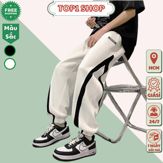 Quần jogger nam DRAGON bo gấu trơn vải thun nỉ , quần bom ống rộng nam nỉ thun dáng jogger mặc thu đông - T1S