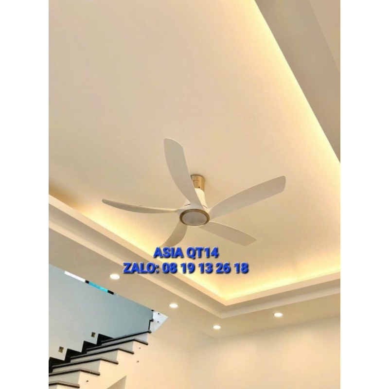 Quạt trần ASIA QT14, 5 cánh, có đèn Led, động cơ DC Cao Cấp, bảo hành chính hãng 2 năm
