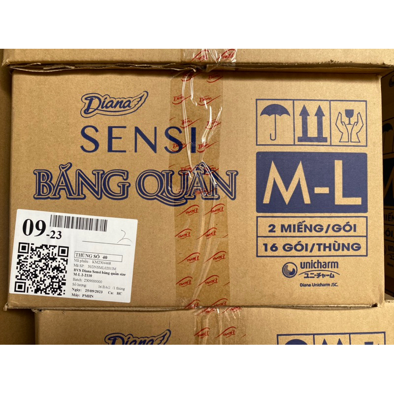 Băng đêm dạng quần Diana size ML 2 chiếc/gói